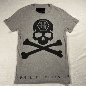 EUC Philipp Plein Skull and Crossbones T-Shirt